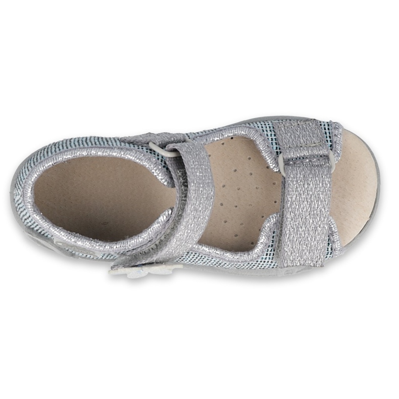 Scarpe per bambini Befado gialle 342P023 blu d'argento grigio 3