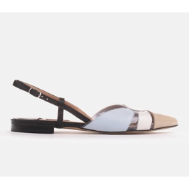 Marco Shoes Sandali colorati con materiale trasparente beige nero blu 1