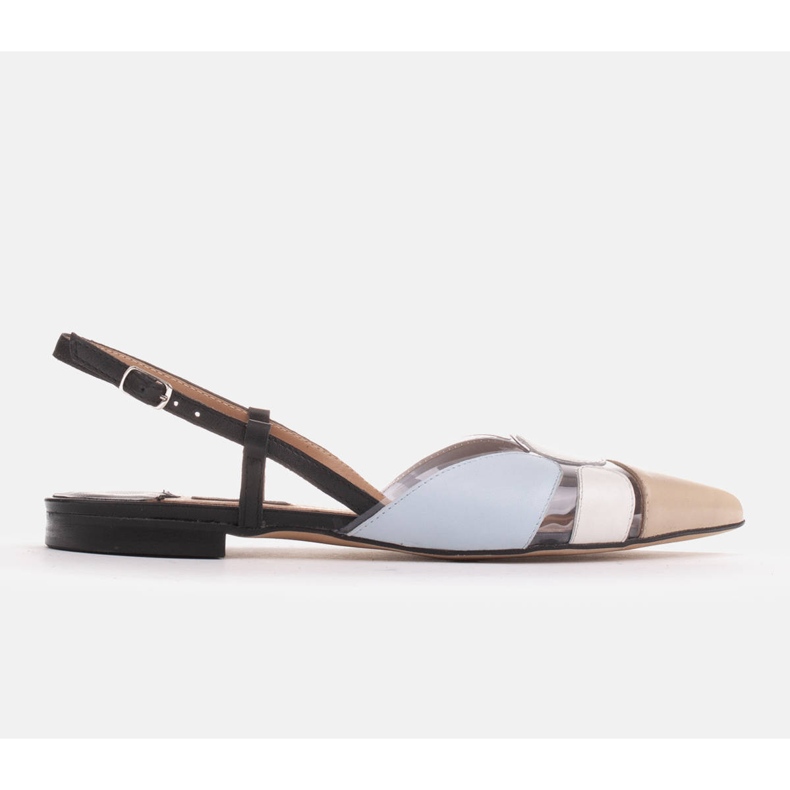 Marco Shoes Sandali colorati con materiale trasparente beige nero blu 1