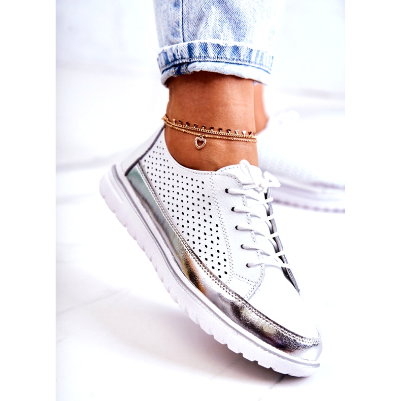 Vinceza Scarpe traforate da donna sulla piattaforma Deloren bianche bianco 2
