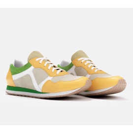 Marco Shoes Sneakers in abbinamento e pelle e camoscio beige 2