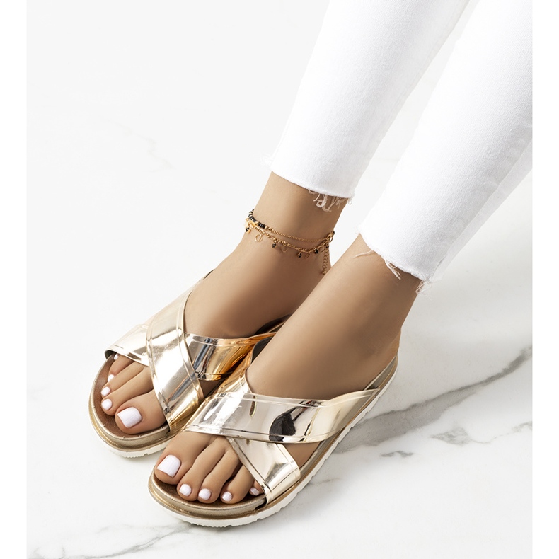 Ciabatte Nicolay da donna color oro d'oro 1