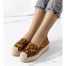 Espadrillas marroni sulla piattaforma Feiken marrone nero giallo 1