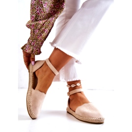 Evento Espadrillas Da Donna Con Fibbia Beige Chiaro Bonetti 2