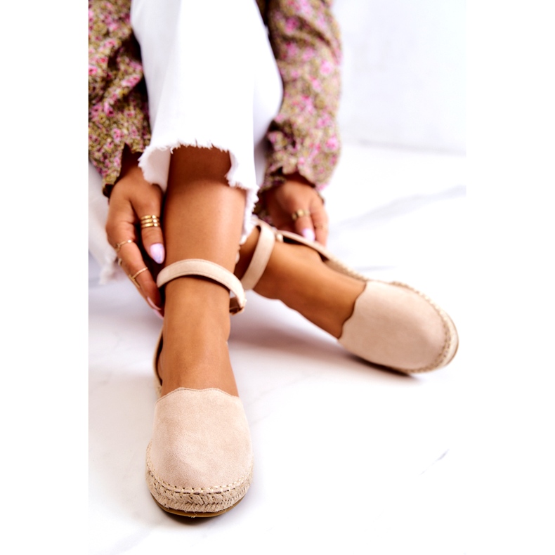 Evento Espadrillas Da Donna Con Fibbia Beige Chiaro Bonetti 4