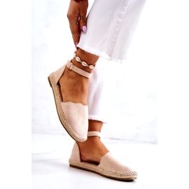 Evento Espadrillas Da Donna Con Fibbia Beige Chiaro Bonetti 3