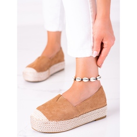 SHELOVET Espadrillas in camoscio marrone 1