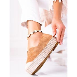 SHELOVET Espadrillas in camoscio marrone 2