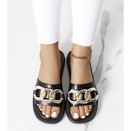 Ciabatte nere con catena Bragg nero 1