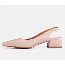 Marco Shoes Sandali beige con jais decorativi in ​​pelle fiore 1