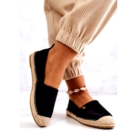 PE1 Espadrillas da donna in camoscio nere Joaquin nero 2