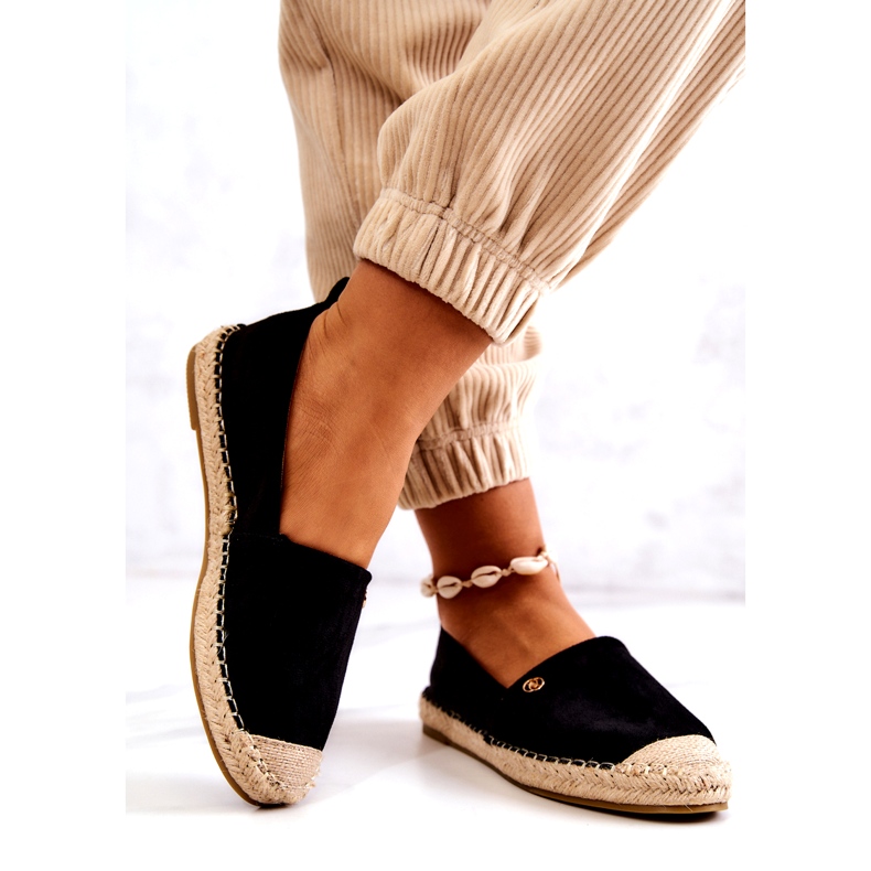PE1 Espadrillas da donna in camoscio nere Joaquin nero 2