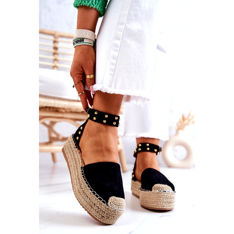 FB2 Sandali espadrillas Lillian neri con getti nero 2