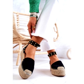 FB2 Sandali espadrillas Lillian neri con getti nero 3
