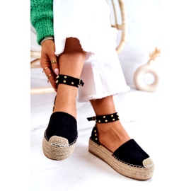 FB2 Sandali espadrillas Lillian neri con getti nero 5