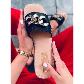 Espadrillas con catena Doria Black nero 1