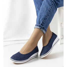Sneakers con zeppa blu navy Friis 1