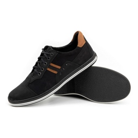 Polbut Scarpe casual da uomo 1801P nero nabuk / cammello marrone 2