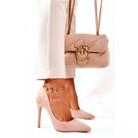 WS1 Scarpe con tacco in pelle scamosciata Beige Melany 5