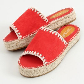 Ciabatte espadrillas da donna Leven Red rosso 1