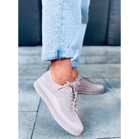 Sneakers a calzino da donna Posten Khaki beige cachi 2