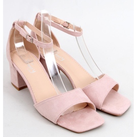 Sandali con tacco da donna, in suede Silence Nude rosa 1