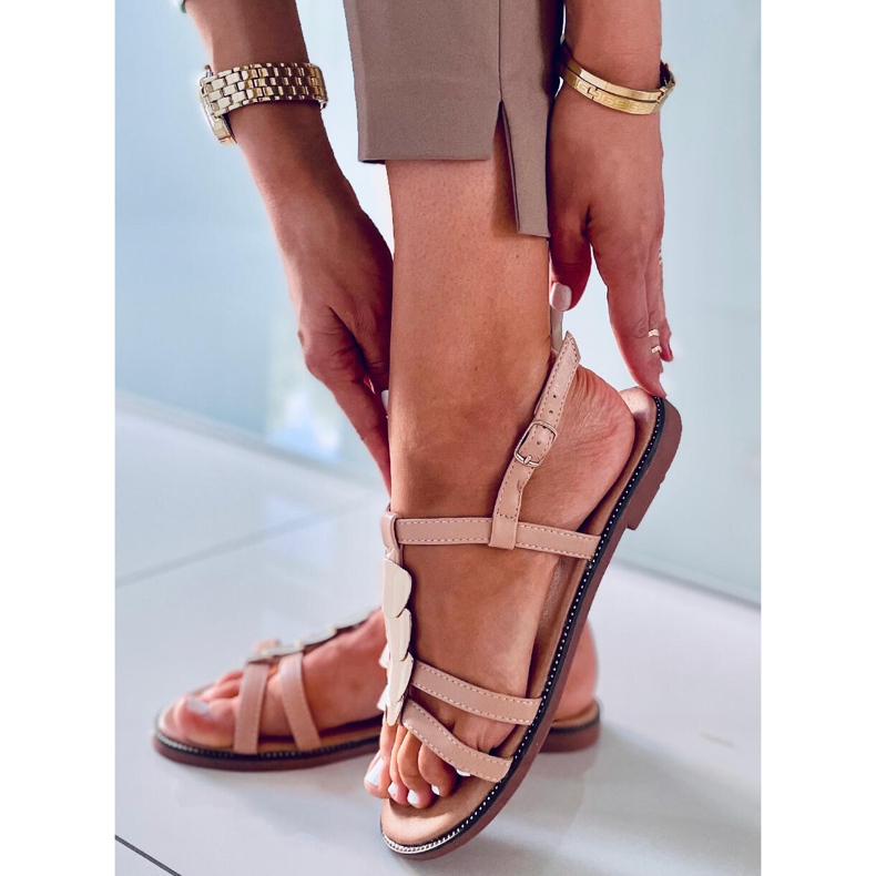 Sandali da donna Hermine Nude beige d'oro 2