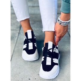 Sneakers da donna Riley nere bianca nero 1