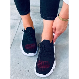 Calze nere Harris nero rosso 2