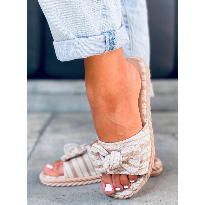 Ciabatte da donna Adana Albicocca beige 2