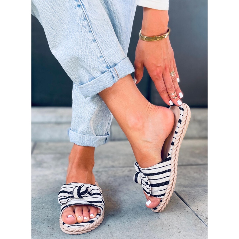 Ciabatte da donna Adana nere beige nero 2