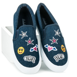 Balada Slipon in denim con toppe blu 1