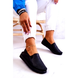 Scarpe senza lacci da donna in pelle Maciejka 03512-01 nere nero 4