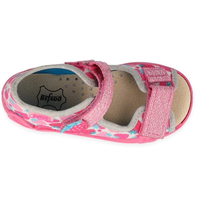 Scarpe per bambini Befado 342P046 rosa d'argento 3