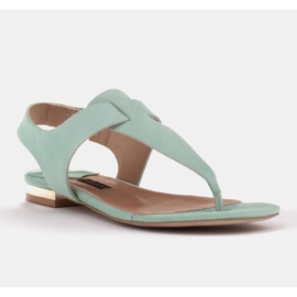 Marco Shoes Sandali in pelle naturale color menta verde 1