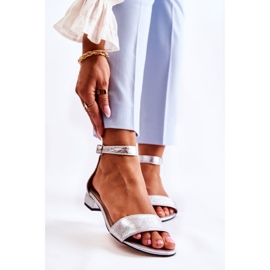 PA2 Sandali in pelle Shanley argento da donna 1