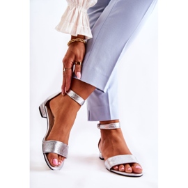 PA2 Sandali in pelle Shanley argento da donna 2