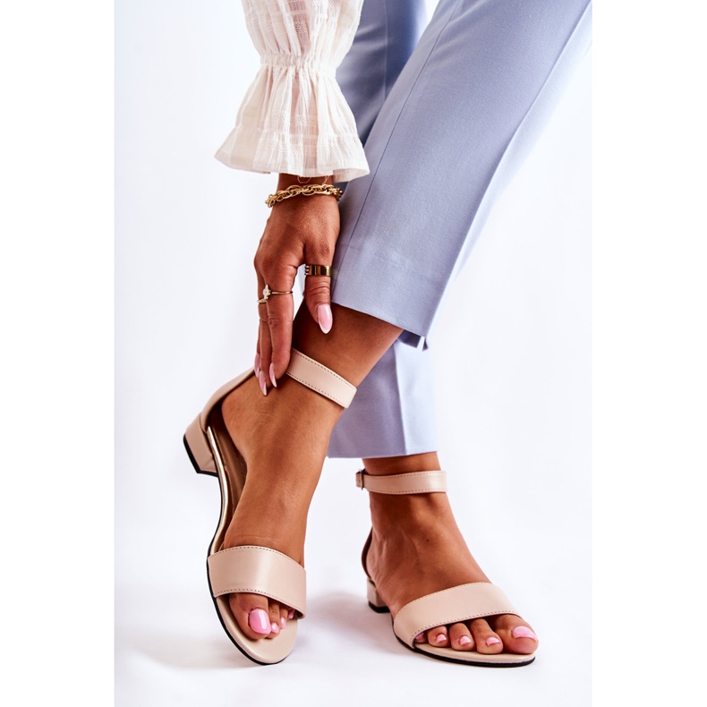 PA2 Sandali in pelle da donna Beige Shanley 2