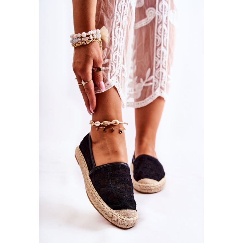 S.Barski Espadrillas traforate Catris nere classiche da donna nero 1