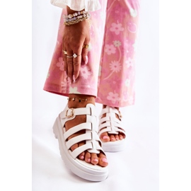 PG1 Sandali alla moda con cinturini bianchi Malien bianca 1