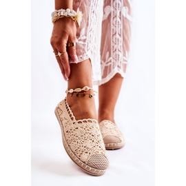 PH1 Espadrillas traforate da donna beige, Letisa 1
