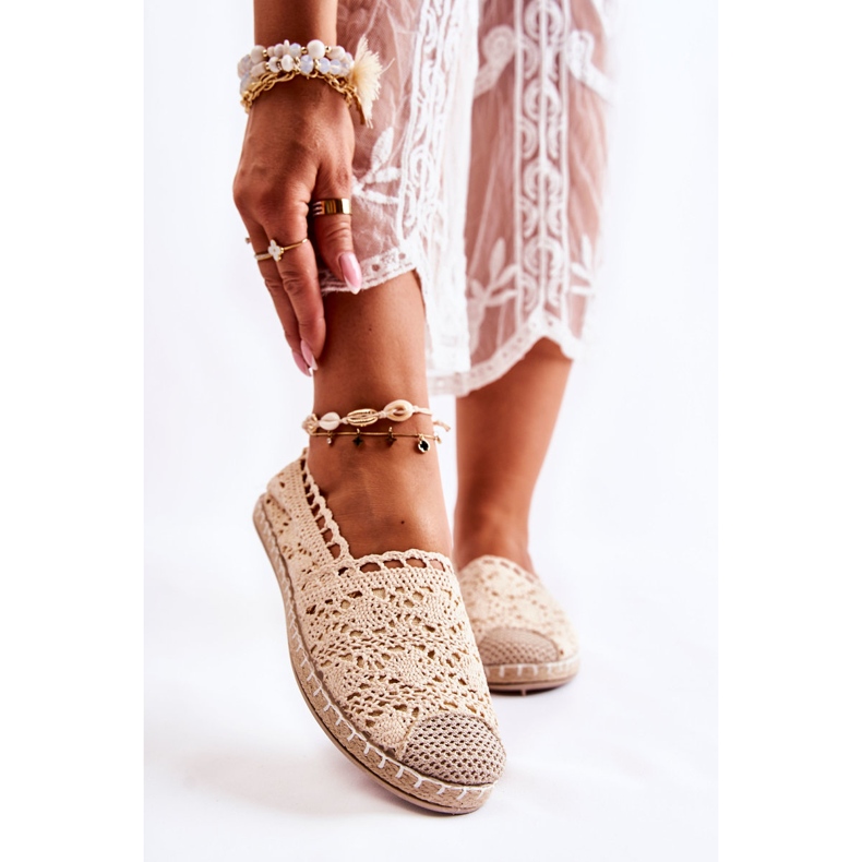 PH1 Espadrillas traforate da donna beige, Letisa 1