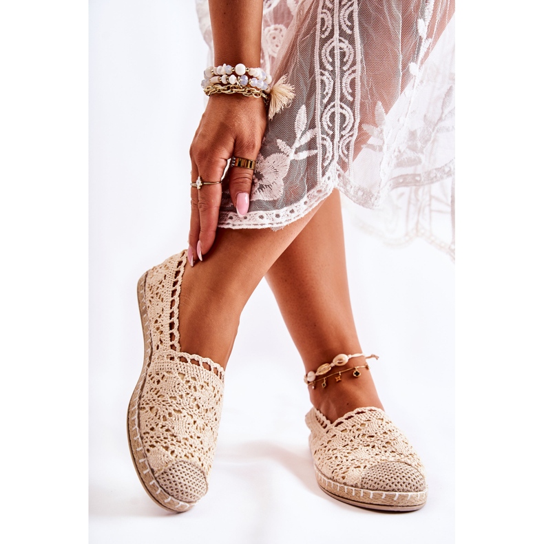 PH1 Espadrillas traforate da donna beige, Letisa 2