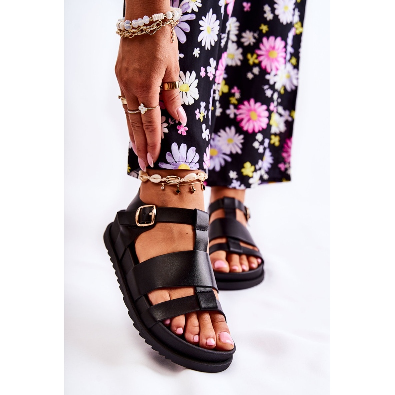 Sandali neri con plateau Tessy nero 1