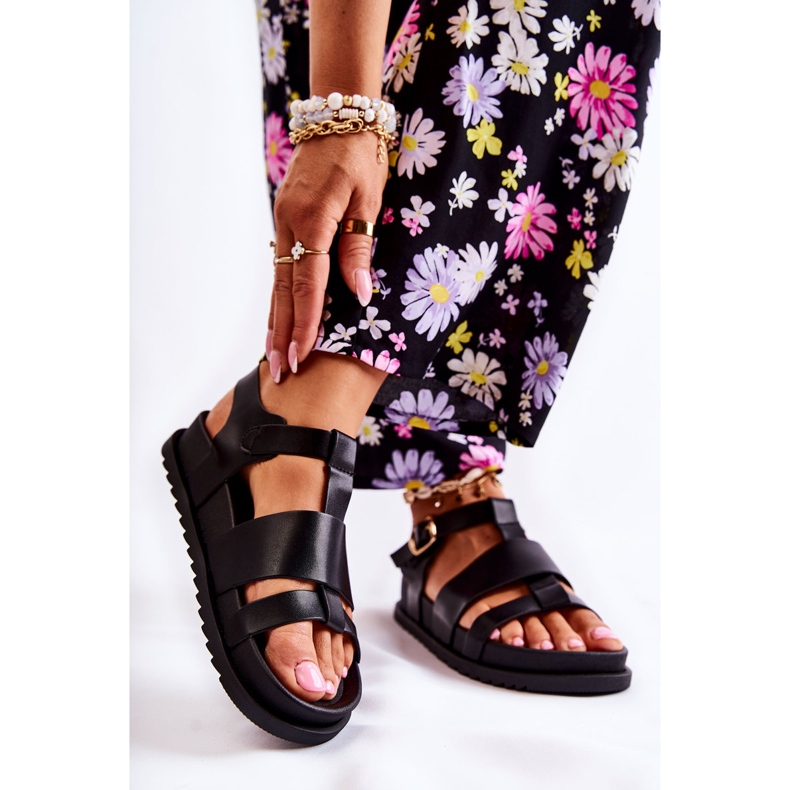 Sandali neri con plateau Tessy nero 2
