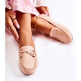 PG1 Mocassini Da Donna Con Fiocco Nude Aurila beige 2
