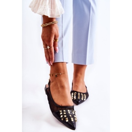 PG1 Ballerine da donna con borchie nere Kinley nero 1