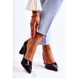 Décolleté Laccati Alla Moda Su Un'Emozione Nera Bar nero 1