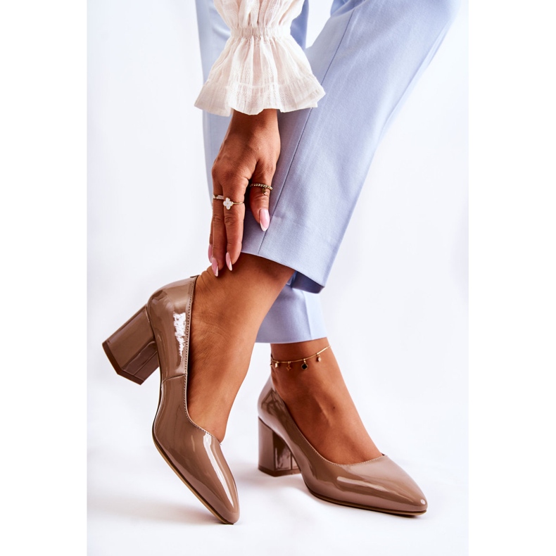 Décolleté laccate Sergio Leone PB411 Marrone 2