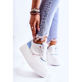 PS1 Scarpe sportive da donna Sneakers bianche e blu Manila bianco 1